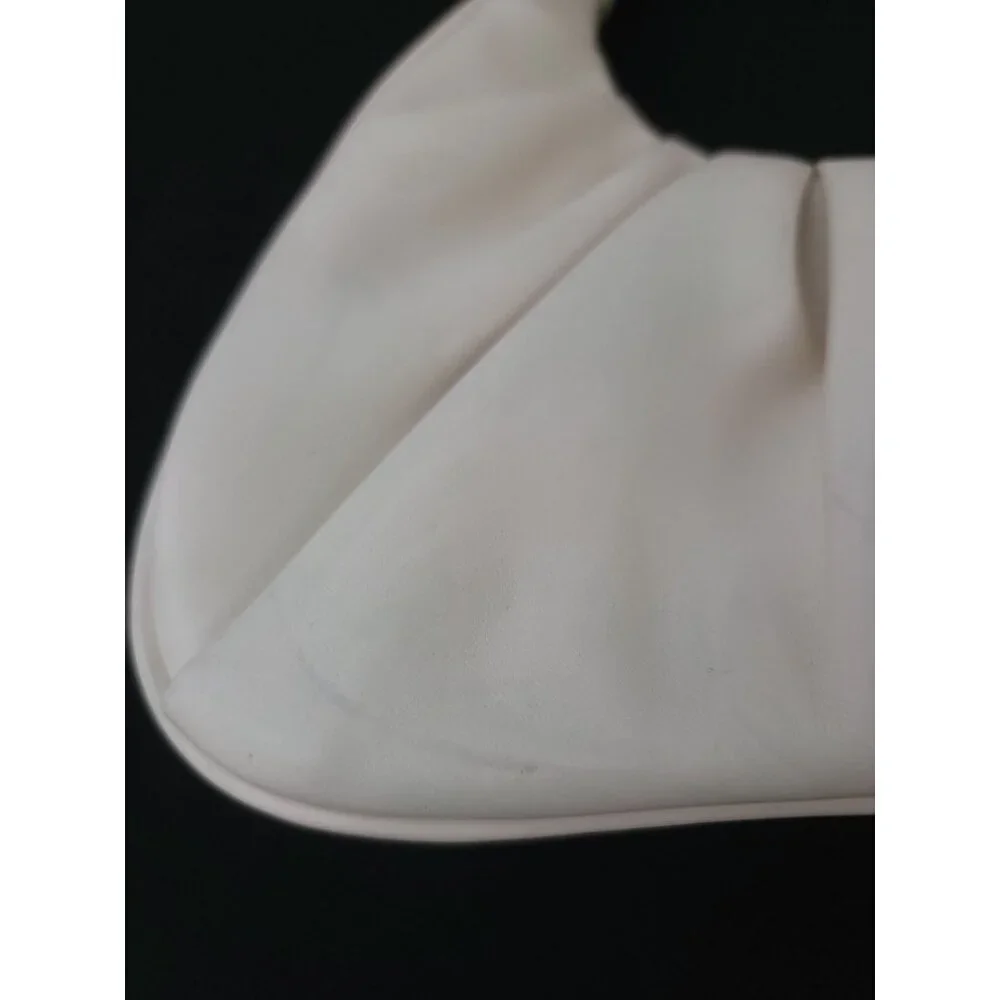 JW Pei GABBI Ivory Pleated Vegan Leather Ruched Handle Hobo Bag - Picture 4 of 7